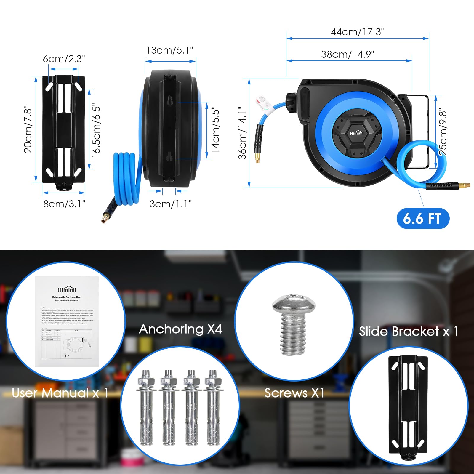Himimi hybrid PVC-rubber hose for versatile workshop use