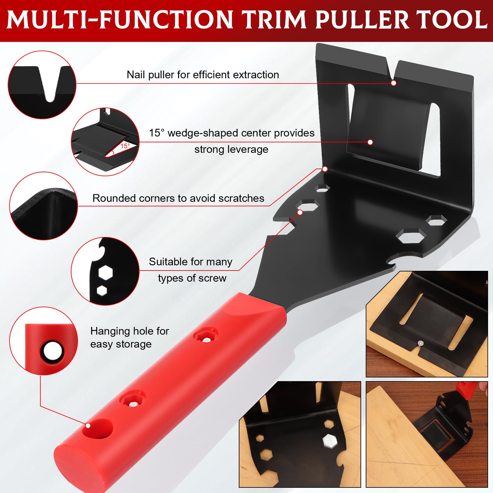 HIMOMO pry bar included for lifting nails and fasteners