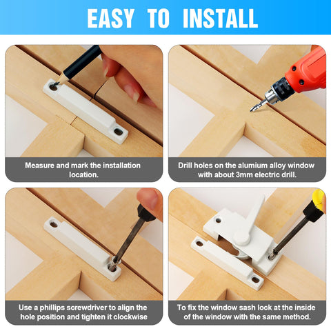 HIMOMO cam action keeper tight locks for a secure fit on sliding windows.