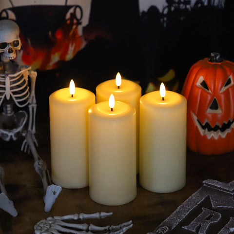 Hinabichan ivory candle offers safe ambiance without melting wax mess.