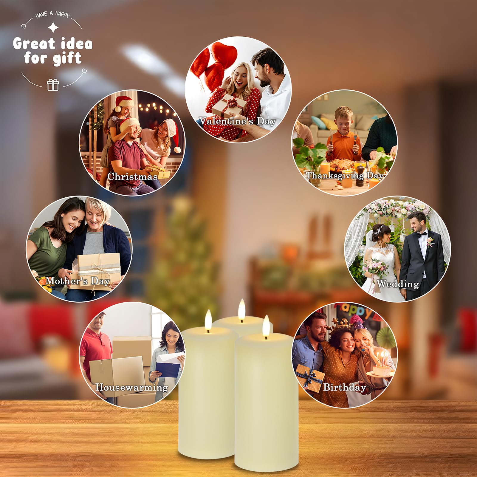 Hinabichan remote candle ideal for weddings and parties with easy control.