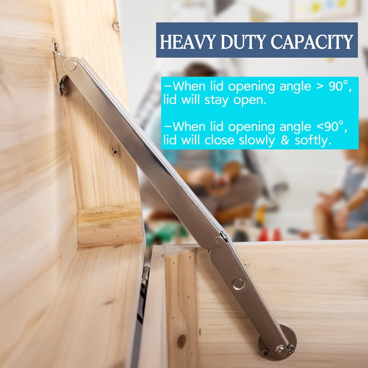 Hingex heavy duty chest hinge supports up to 45 pounds for durable trunks.