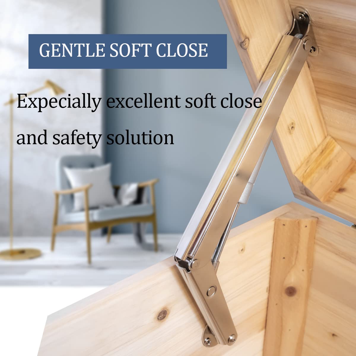 Hingex 75°-105° opening angle for easy storage access.