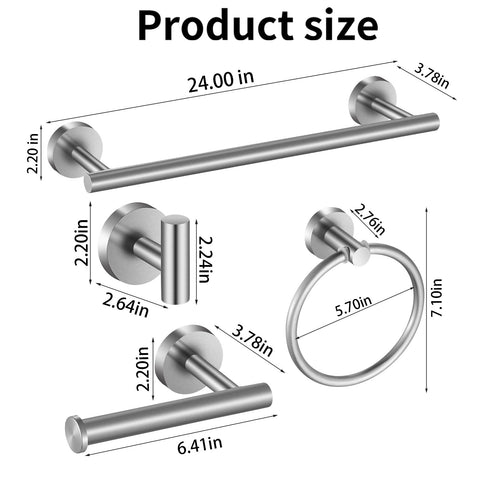 Hinmood towel ring in brushed nickel for quick towels access