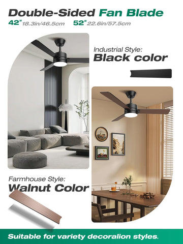 Hinomy ceiling fan light suitable for indoor or covered outdoor spaces