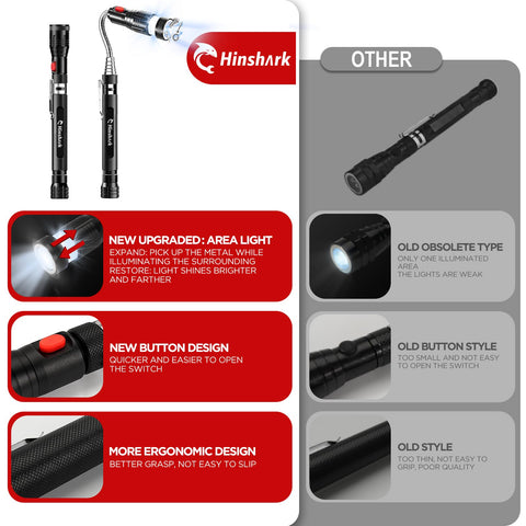 Hinshark 360-degree area light highlights your workspace for precise alignment.