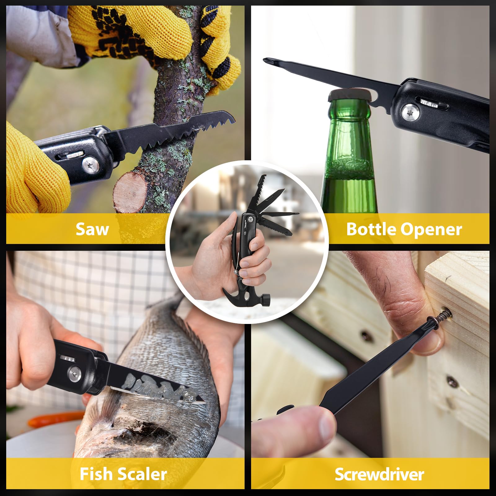 Hinshark serrated edge tool ideal for light cutting and rope work.