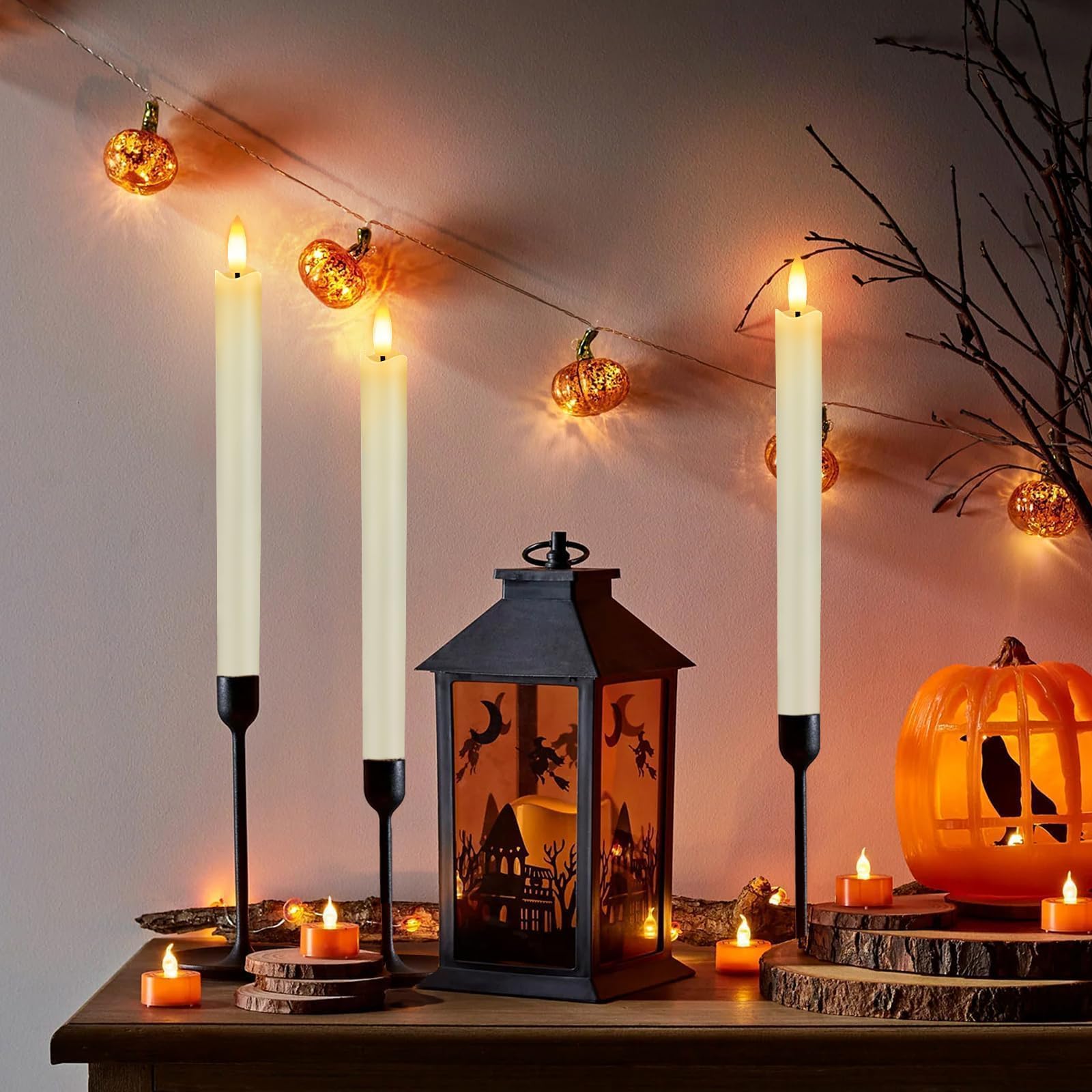 HINZER versatile Halloween and Christmas candle decor