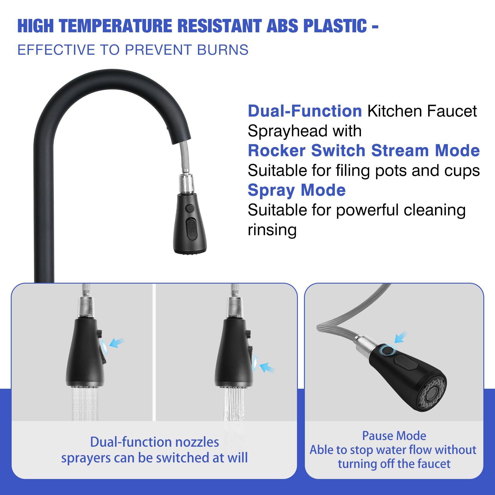 Hiokay pull-down sprayer enhances rinsing and cleaning tasks