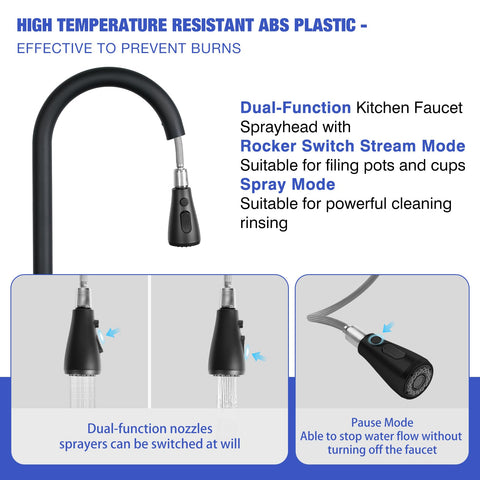 Hiokay pull-down sprayer enhances rinsing and cleaning tasks