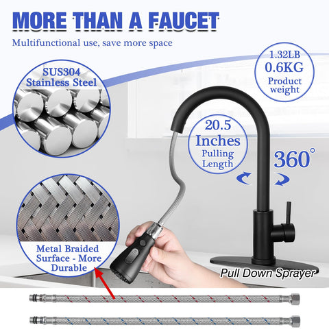 Hiokay single-hole deck-plate faucet fits small sinks
