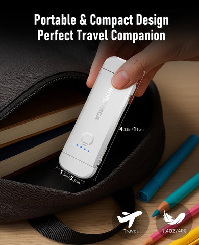 HIONXMGA compact desk or travel light fits on a table easily.