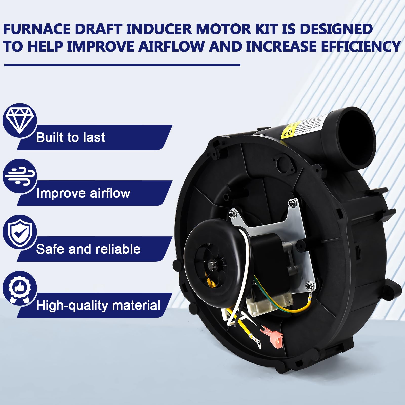 Hiorucet 0171M00001S inducer motor side view for replacement ease