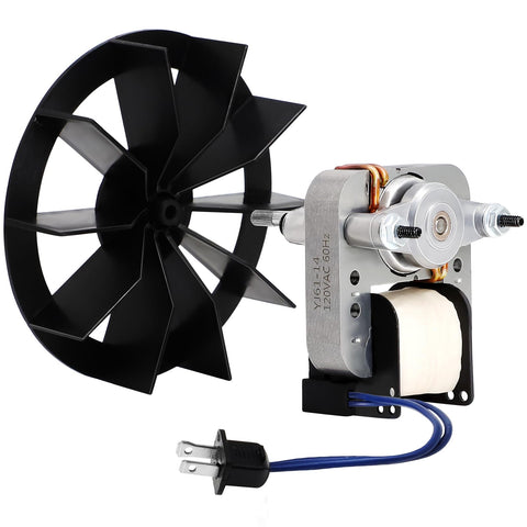 Hiorucet BP27 motor close-up for Broan Nutone fans, emphasizing quiet, efficient performance.