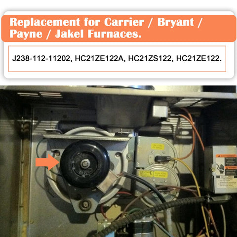 Hiorucet HC21ZE122A inducer motor suitable for Carrier/Bryant compatibility and steady performance
