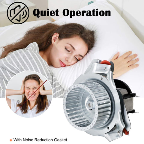 Quieter operation and dependable airflow with upgraded motor design