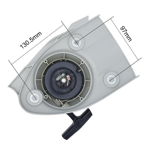 Close-up of Hipa TS420 recoil starter parts for durability