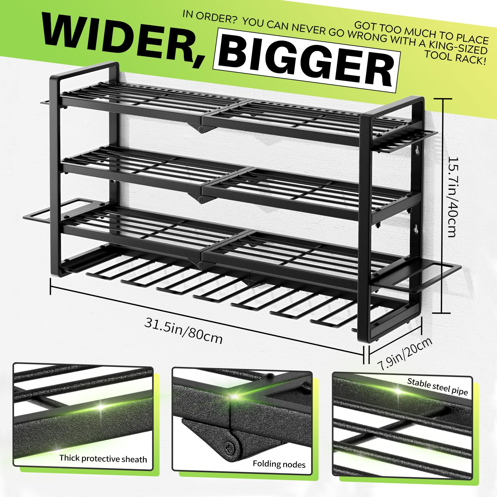 Hipidian durable workshop tool storage protects tools when stored.