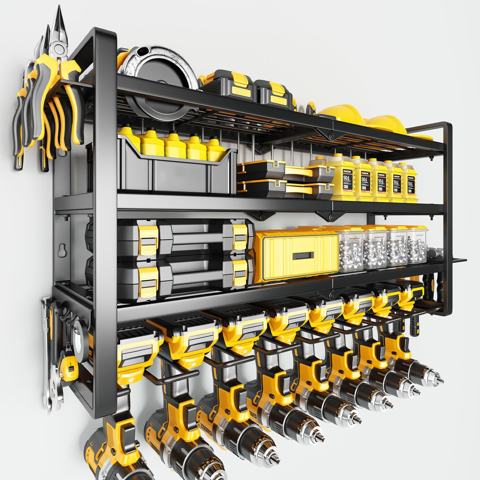 Hipidian power tool organizer wall mount with 400 lbs load capacity.