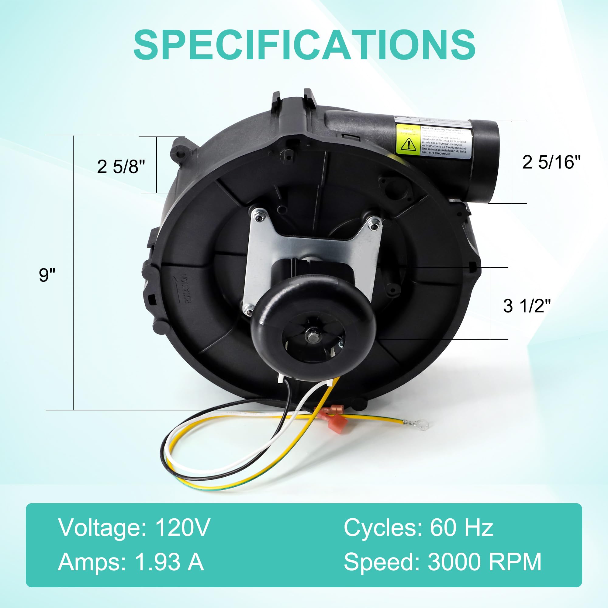 Hipoilk compatible inducer fits Goodman Amana Daikin furnaces for reliable operation.