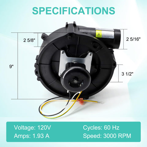 Hipoilk compatible inducer fits Goodman Amana Daikin furnaces for reliable operation.