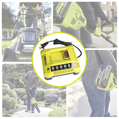 Hipoke 40V Ryobi charger on bench in compact design