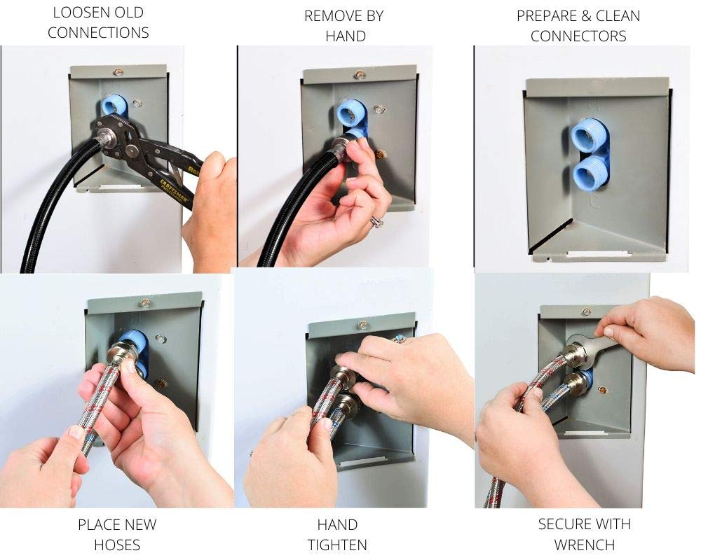 Hippohose 2-pack braided hoses for convenient replacements