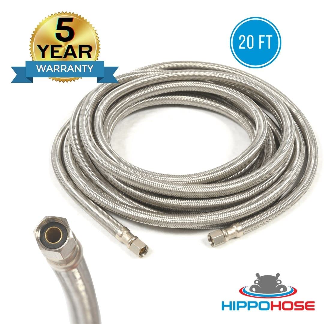 Hippohose durable water-supply hose for reliable fridge connections.