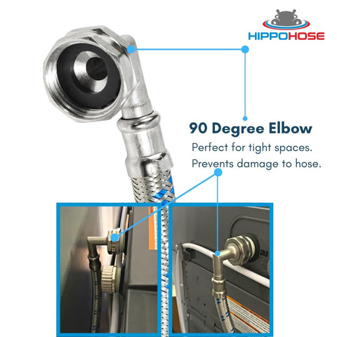 Hippohose universal-fit hose for all major washer brands.