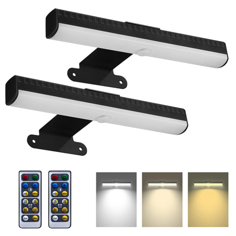 HIPTOKING 2-pack wall picture light with remote brightens wall art