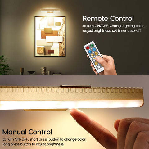 HIPTOKING art display light showing warm natural and cool white options