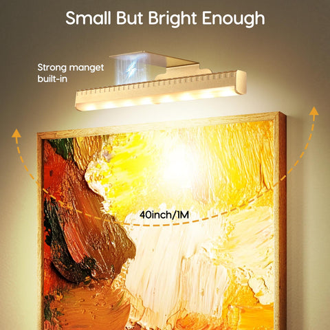 HIPTOKING battery-operated picture light delivering long runtime for frames