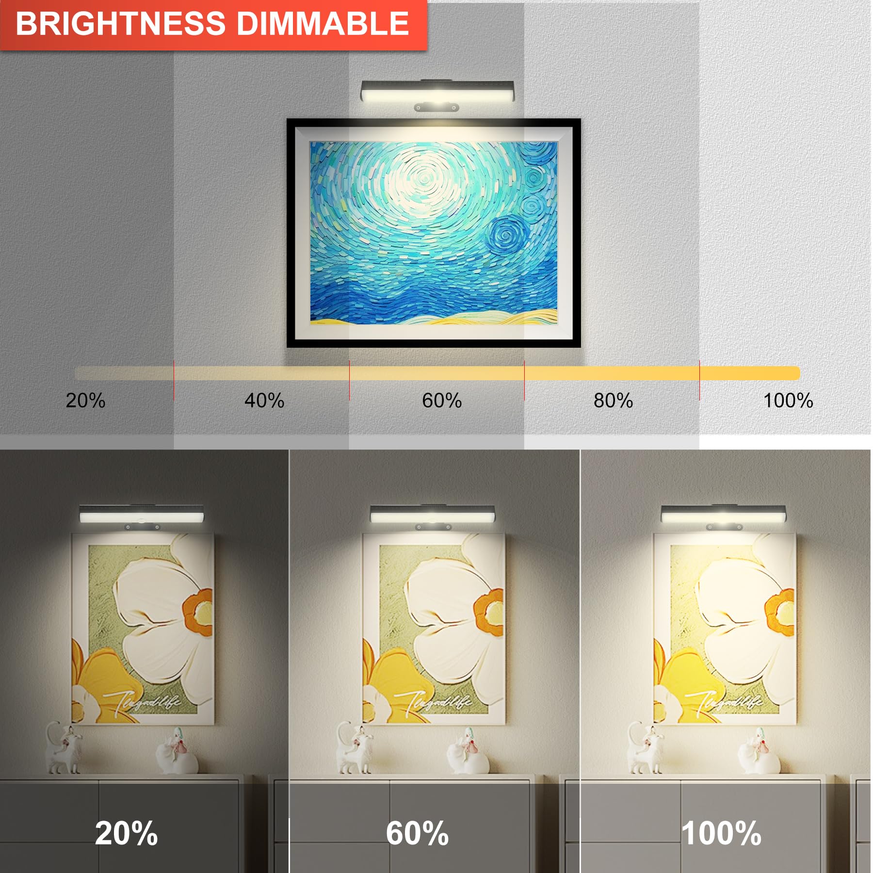 HIPTOKING dimmable lights with timer conserve battery life