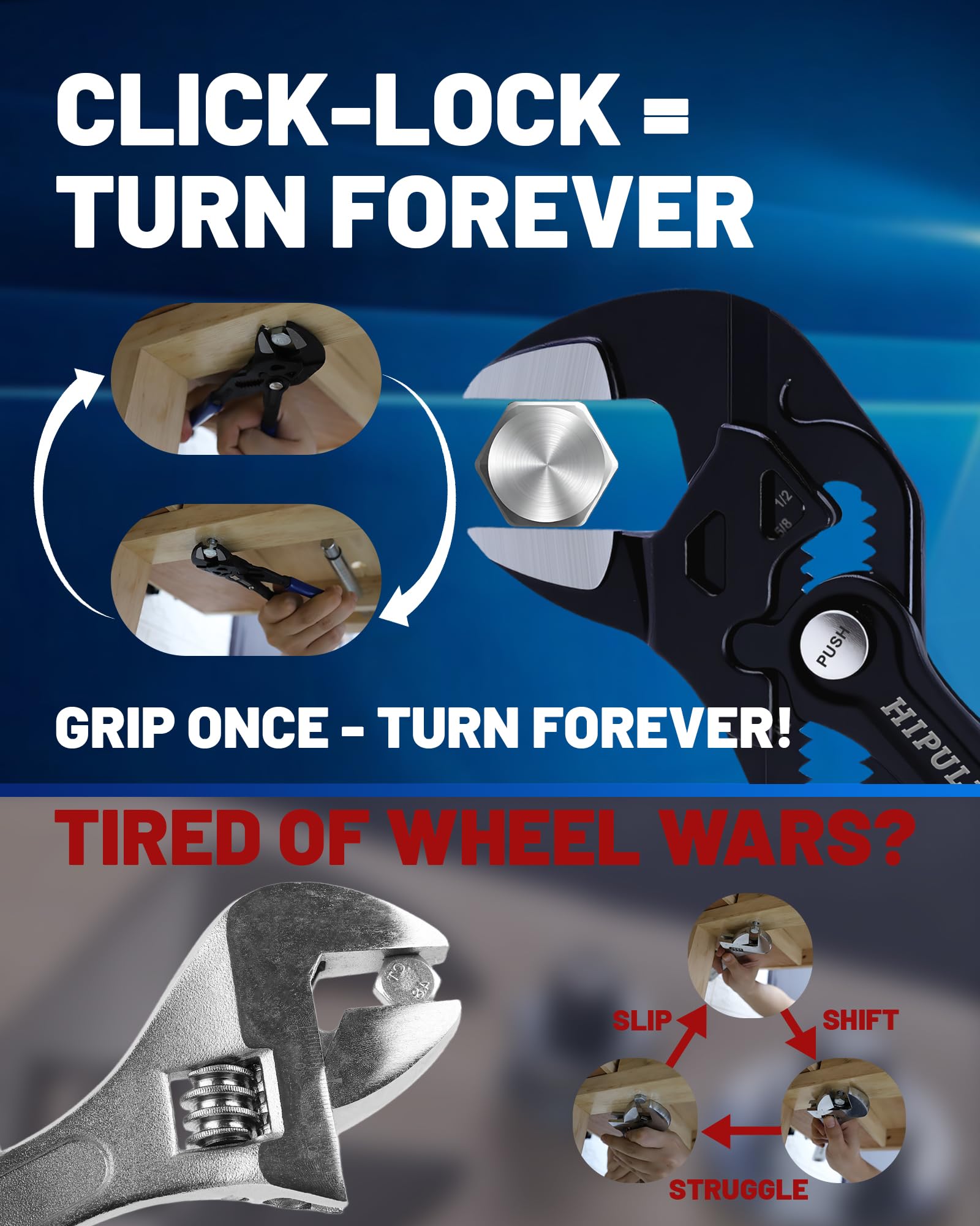 Compact HIPULX tool delivering 10:1 leverage in tight spaces.