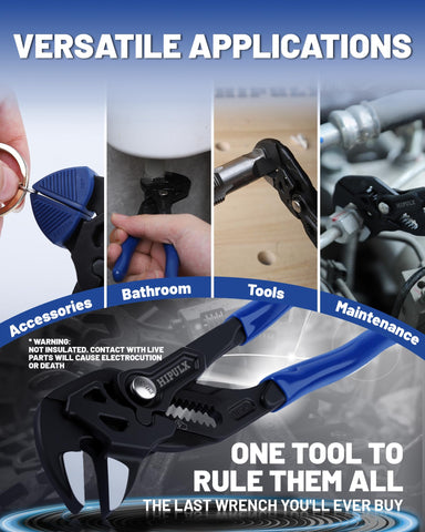 HIPULX wrench in a plumbing setup protecting polished components from scratches.