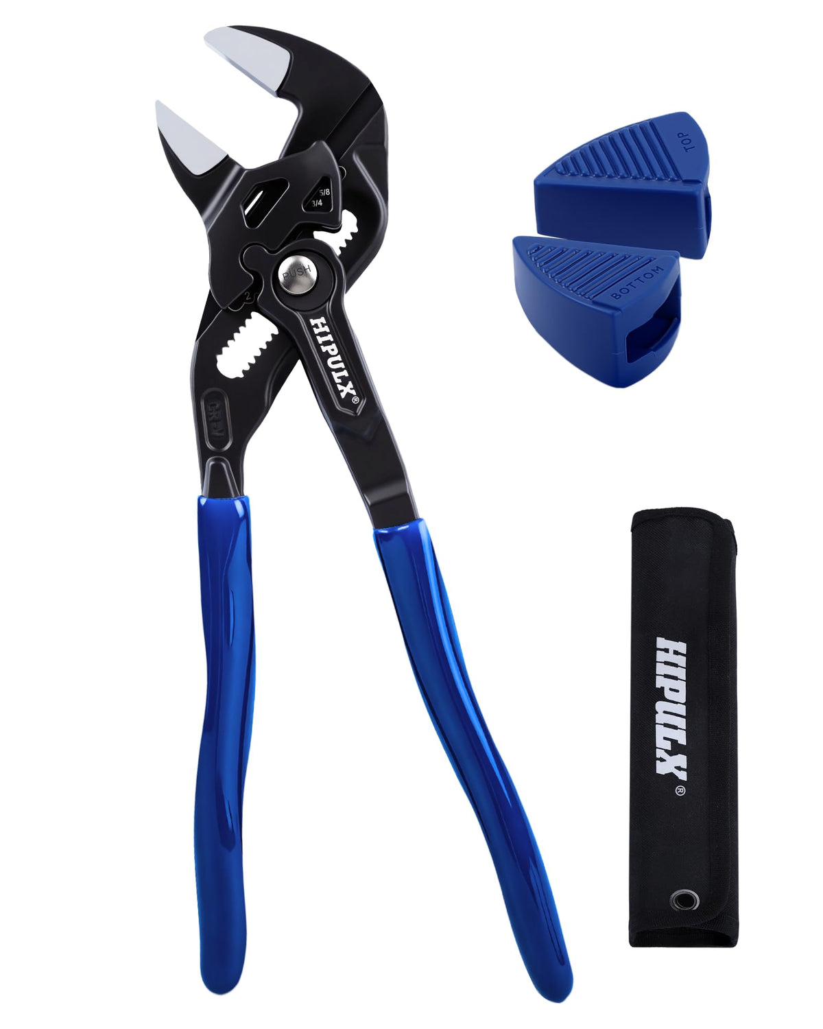 HIPULX 7-Inch Pliers Wrench with parallel jaws delivering uniform pressure on fasteners.