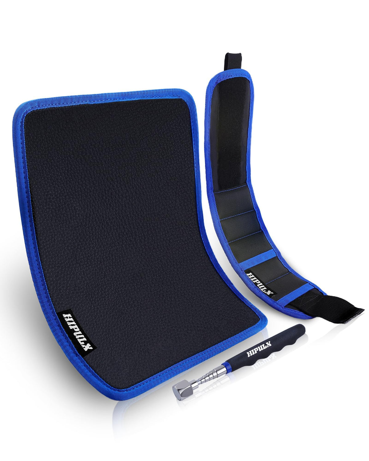 HIPULX magnetic tool mat set top view showing organized workspace with tools
