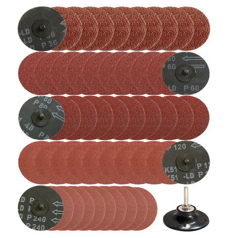 Hiqalty sanding discs with roll-lock for quick, secure changes.