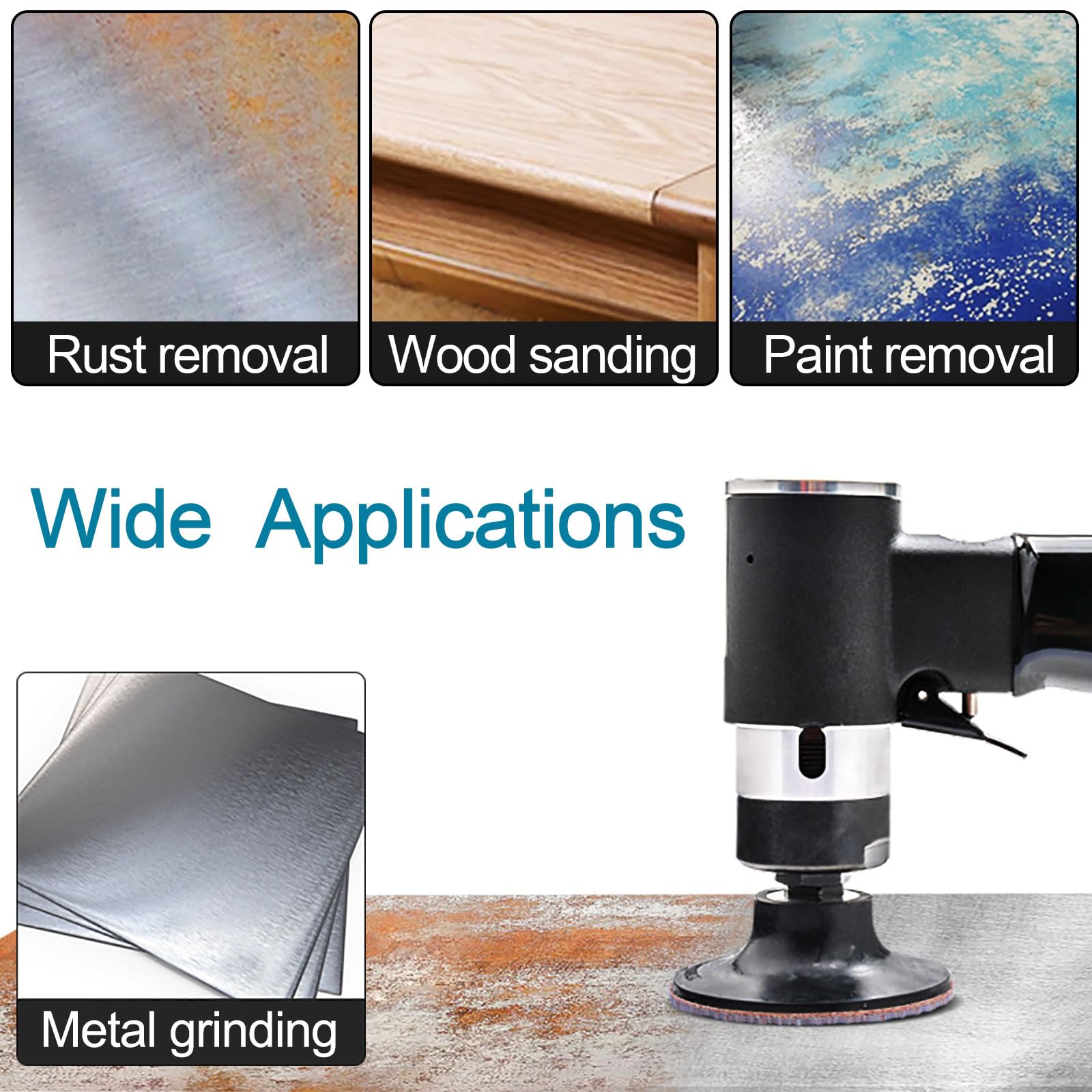 Hiqalty 50 discs offer grit range 36-240 for versatile prep.