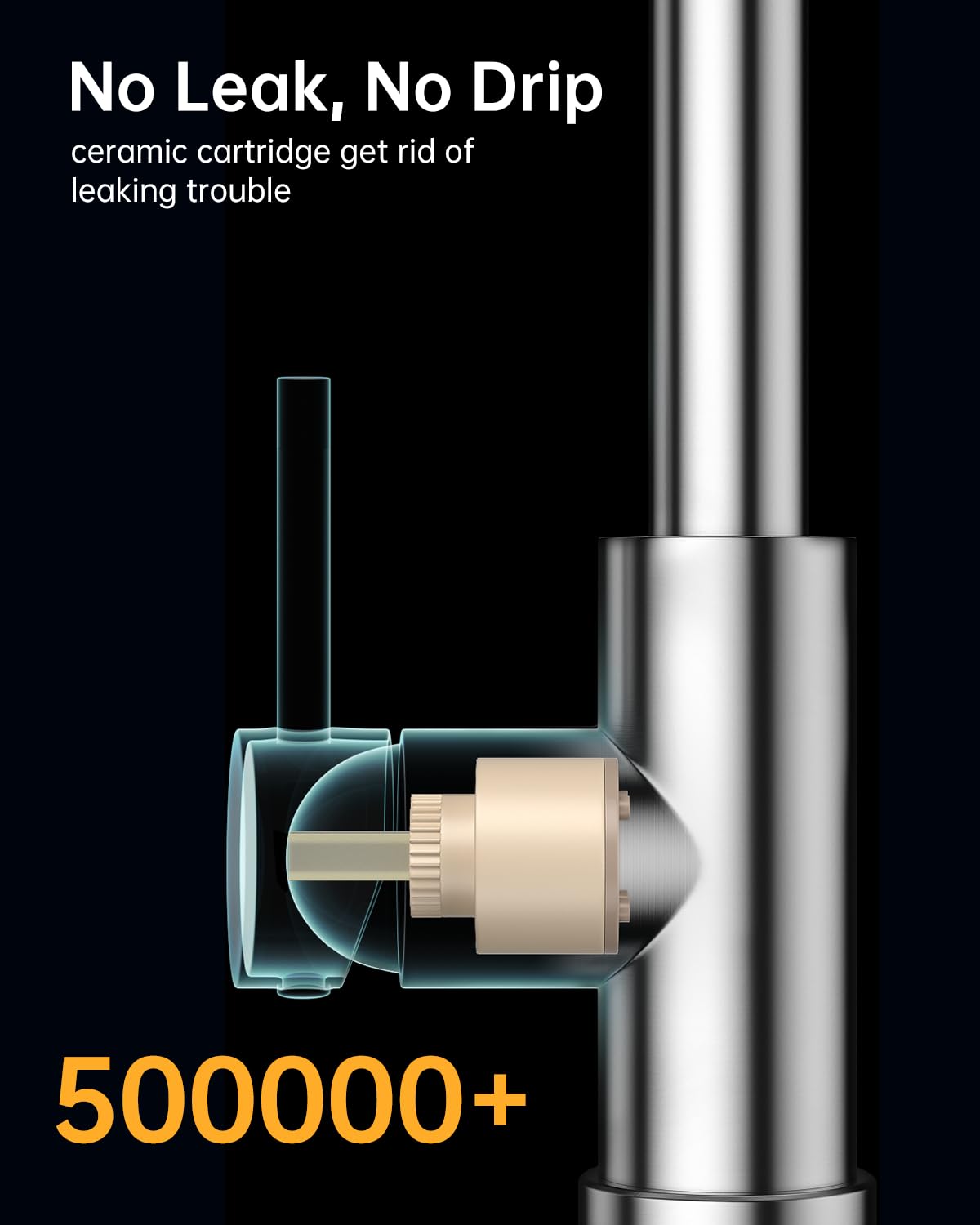 Hiqufet stainless steel brushed nickel finish resists fingerprints and stains.