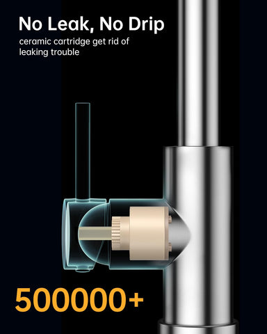 Hiqufet stainless steel brushed nickel finish resists fingerprints and stains.