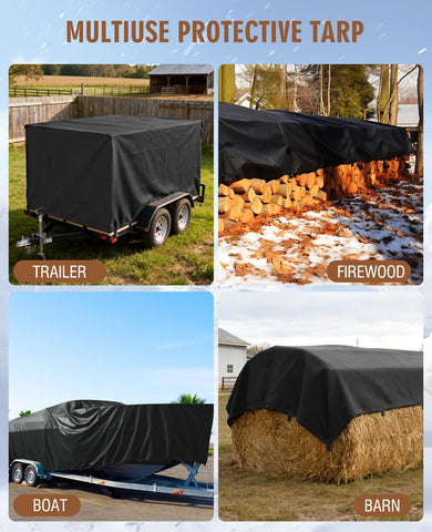 Foldable tarp design for easy storage after use.