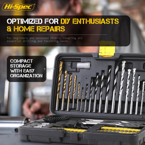 Hi-Spec magnetic bit holder and countersink in the accessory set