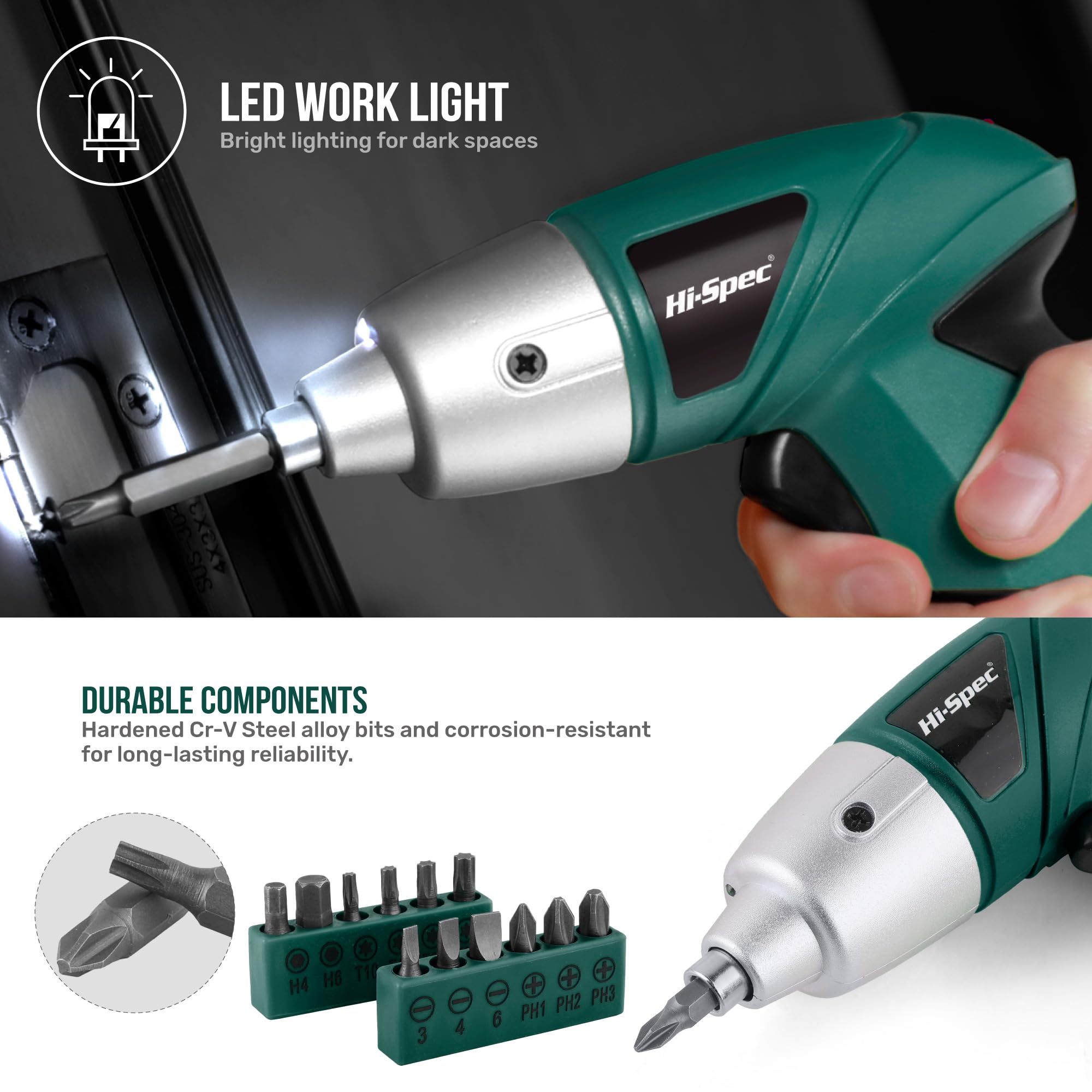 Hi-Spec lightweight tool with ergonomic grip for comfortable use