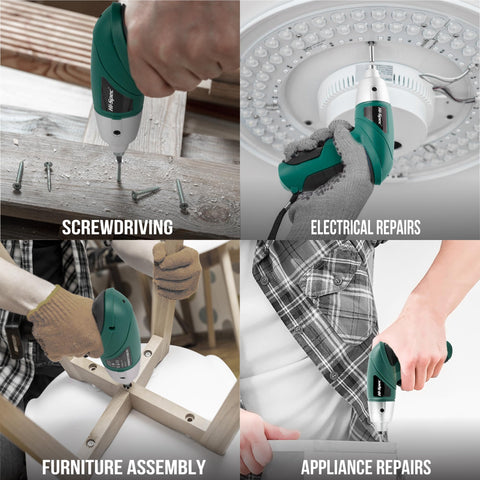 Hi-Spec 220 rpm screwdriver helps controlled tightening for furniture