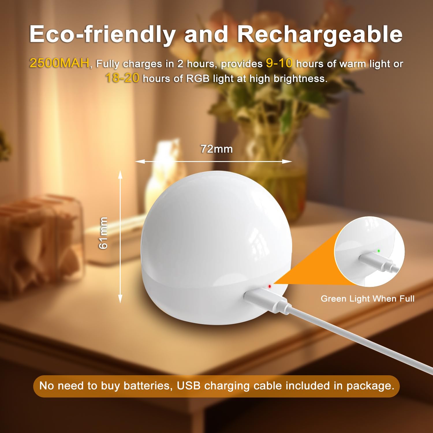 HISTAR timer-enabled bulb with 30/60/120 minute options.