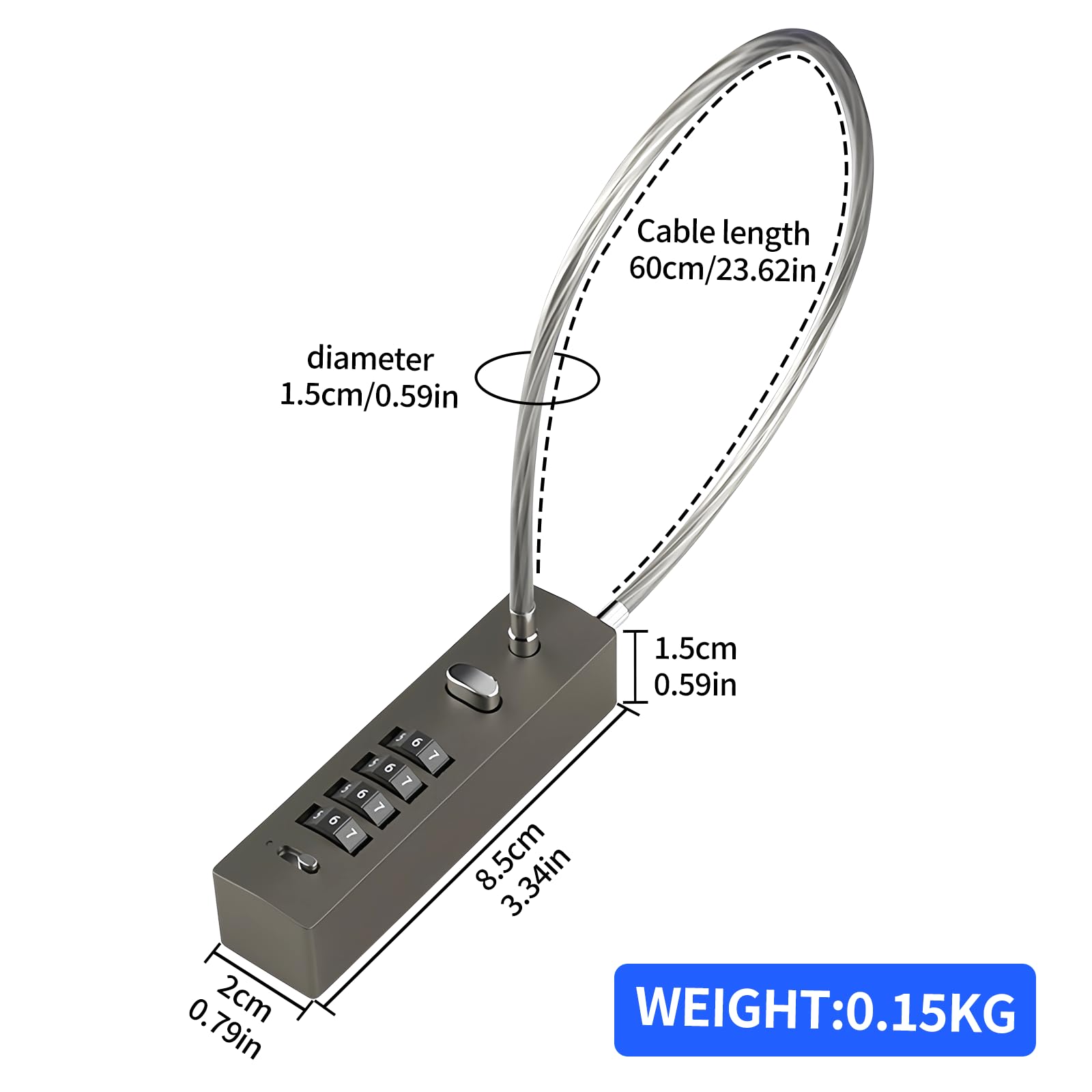 Histure four-digit combination padlock enabling keyless, quick access control.