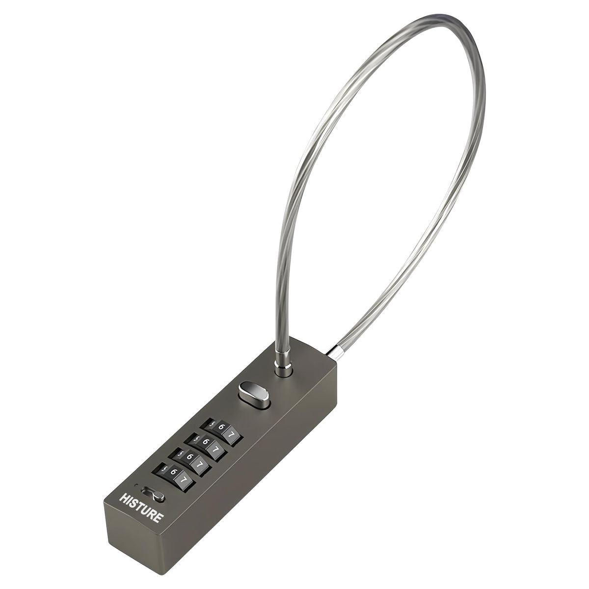 Histure outdoor fence gate lock with 23-inch cable for secure outdoor access.