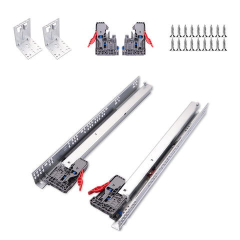 Hitess 6-pairs undermount slides package with hardware for quiet operation
