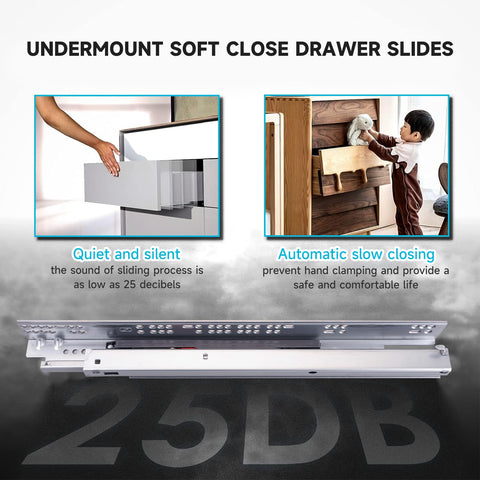 Hitess soft-close drawer slides demonstrate quiet closing action